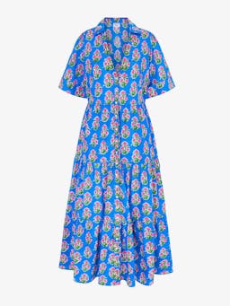 Cobalt tulip dawn dress Dresses Pink City Prints    - Collagerie