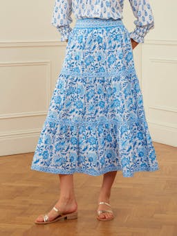 Cornflower rose lucia skirt Dresses Pink City Prints    - Collagerie