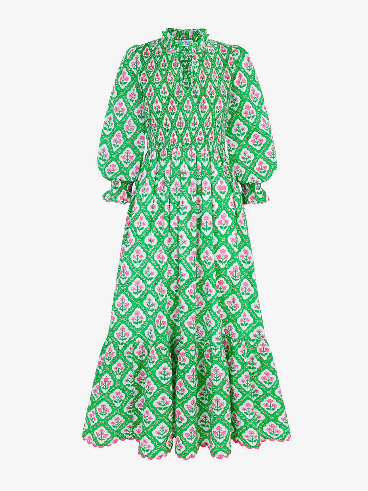 Emerald trellis izzy dress
