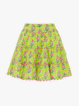 Lime hibiscus elsie skirt Skirts Pink City Prints    - Collagerie