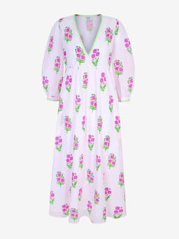 Neon agapanthus lydia dress Dresses Pink City Prints    - Collagerie