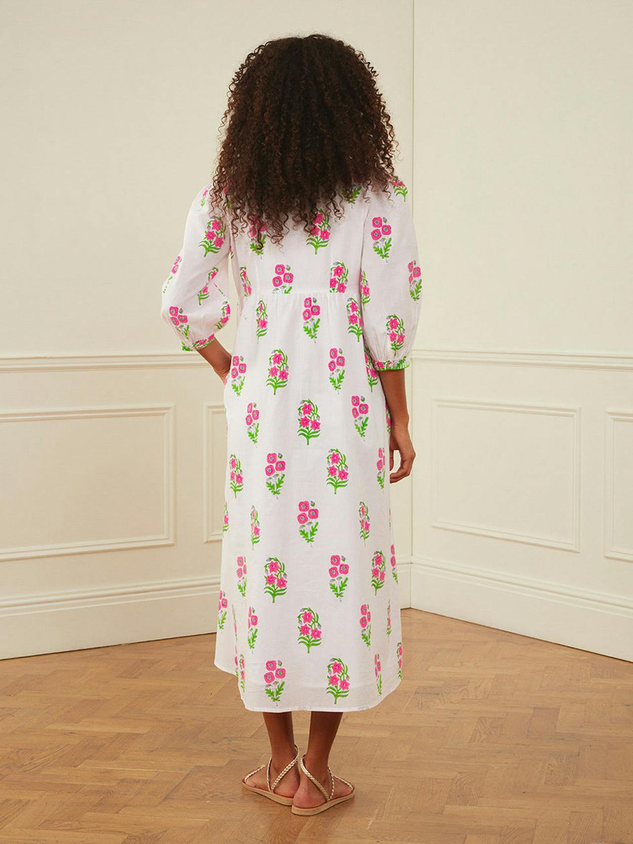 Neon agapanthus lydia dress Dresses Pink City Prints    - Collagerie