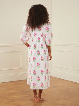 Neon agapanthus lydia dress Dresses Pink City Prints    - Collagerie