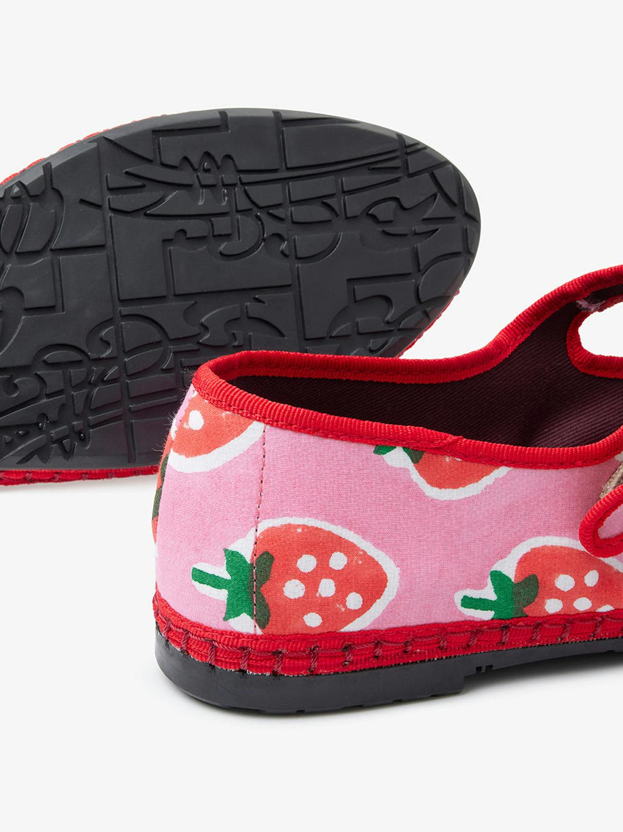 Strawberry print Mary Janes Footwear Pink City Prints    - Collagerie