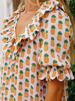 Sunshine pineapple ava dress Dresses Pink City Prints    - Collagerie