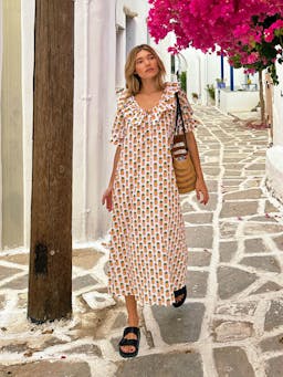 Sunshine pineapple ava dress Dresses Pink City Prints    - Collagerie