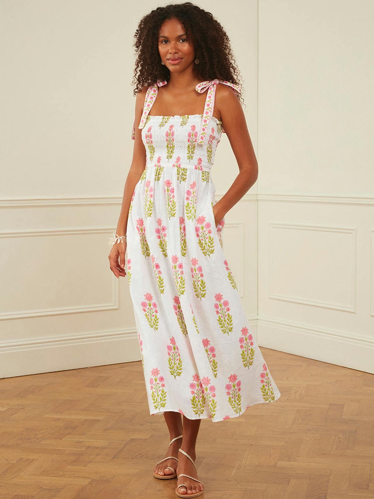 Zest botanical martina dress Dresses Pink City Prints    - Collagerie