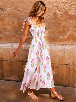 Zest botanical martina dress Dresses Pink City Prints    - Collagerie