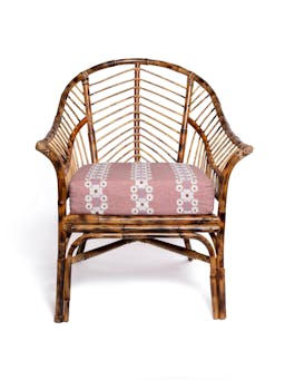 Brick red Piolo bamboo chair Interiors Sharland England    - Collagerie