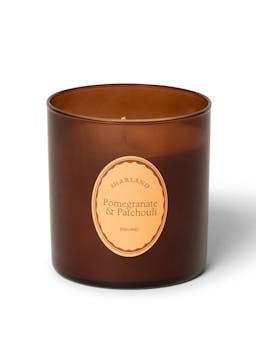 Pomegranate and patchouli scented candle Interiors Sharland England    - Collagerie