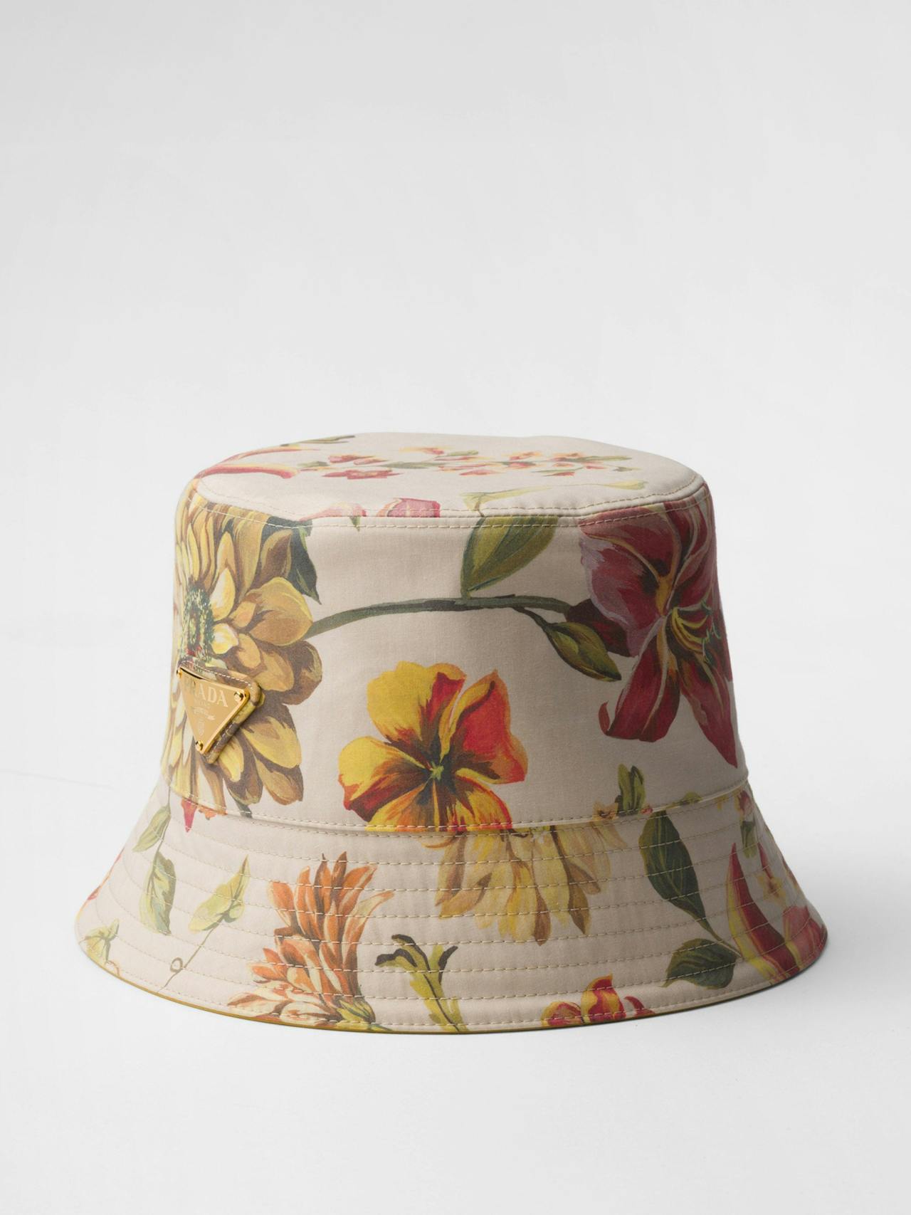 Reversible printed cotton bucket hat