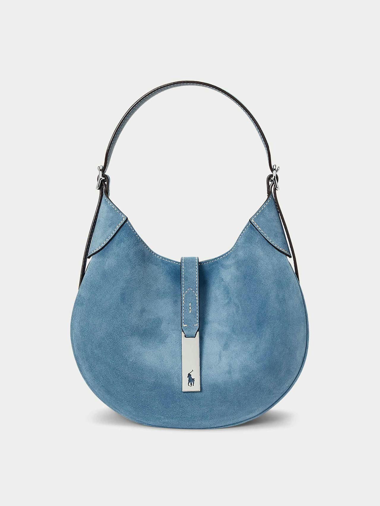 Suede small shoulder bag