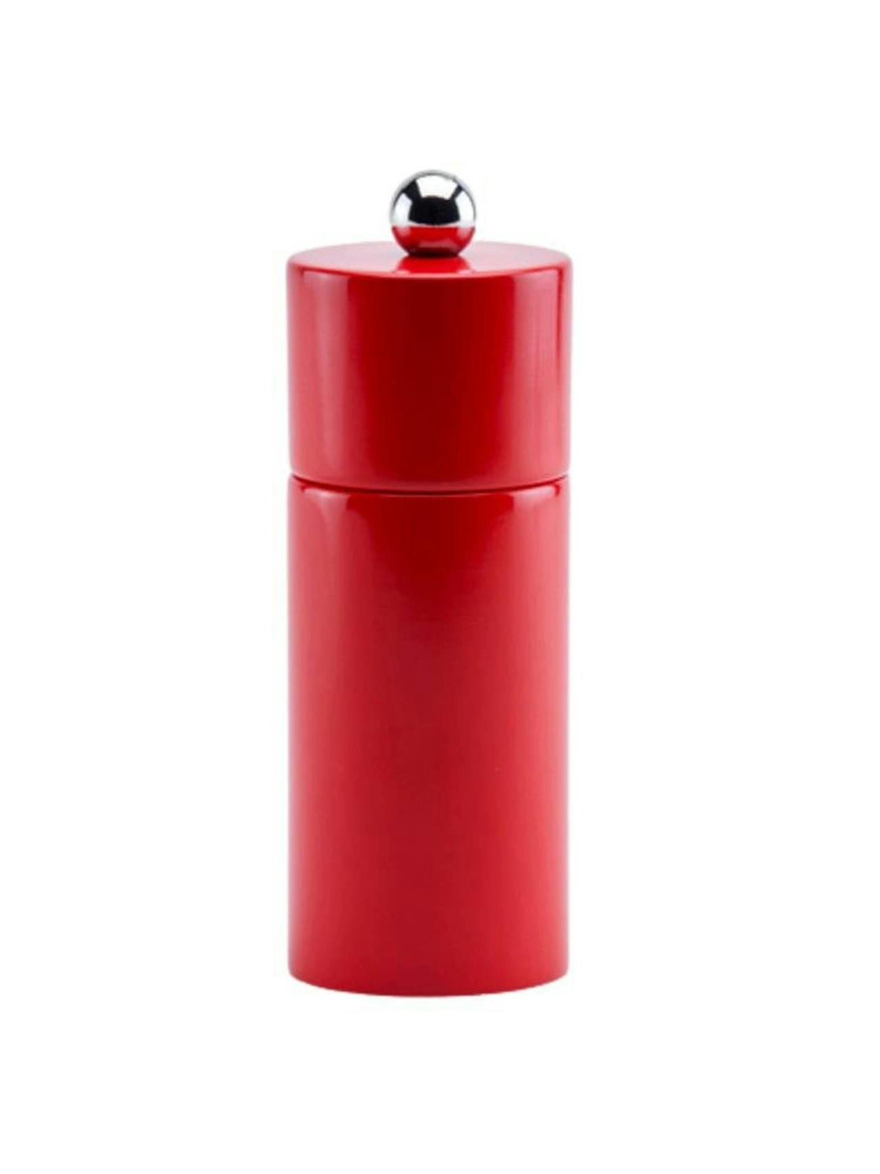Red mini column salt and pepper mill