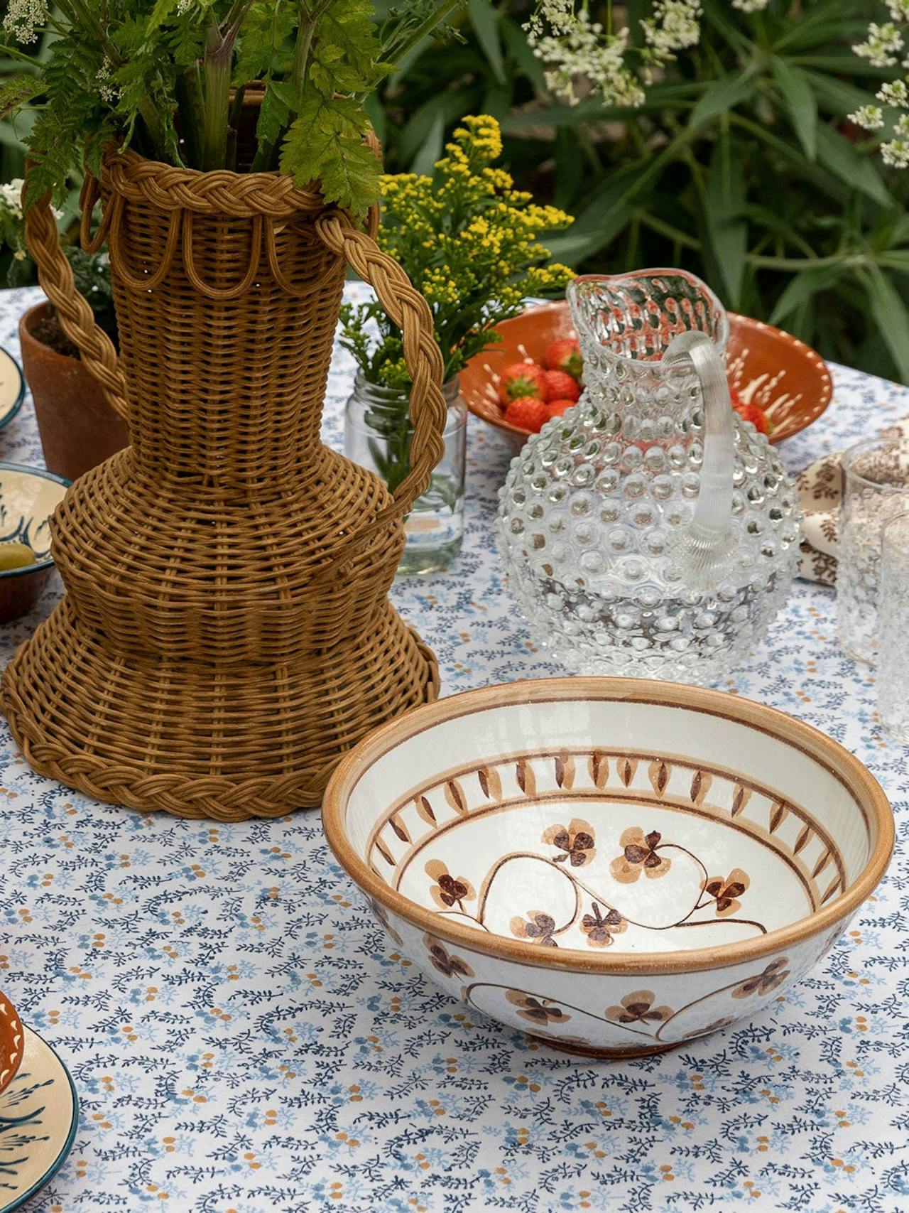 Round hobnail jug Glassware Sharland England    - Collagerie