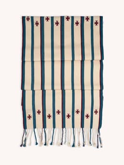 Blue Izamna stripe handwoven table runner  Routes Interiors    - Collagerie