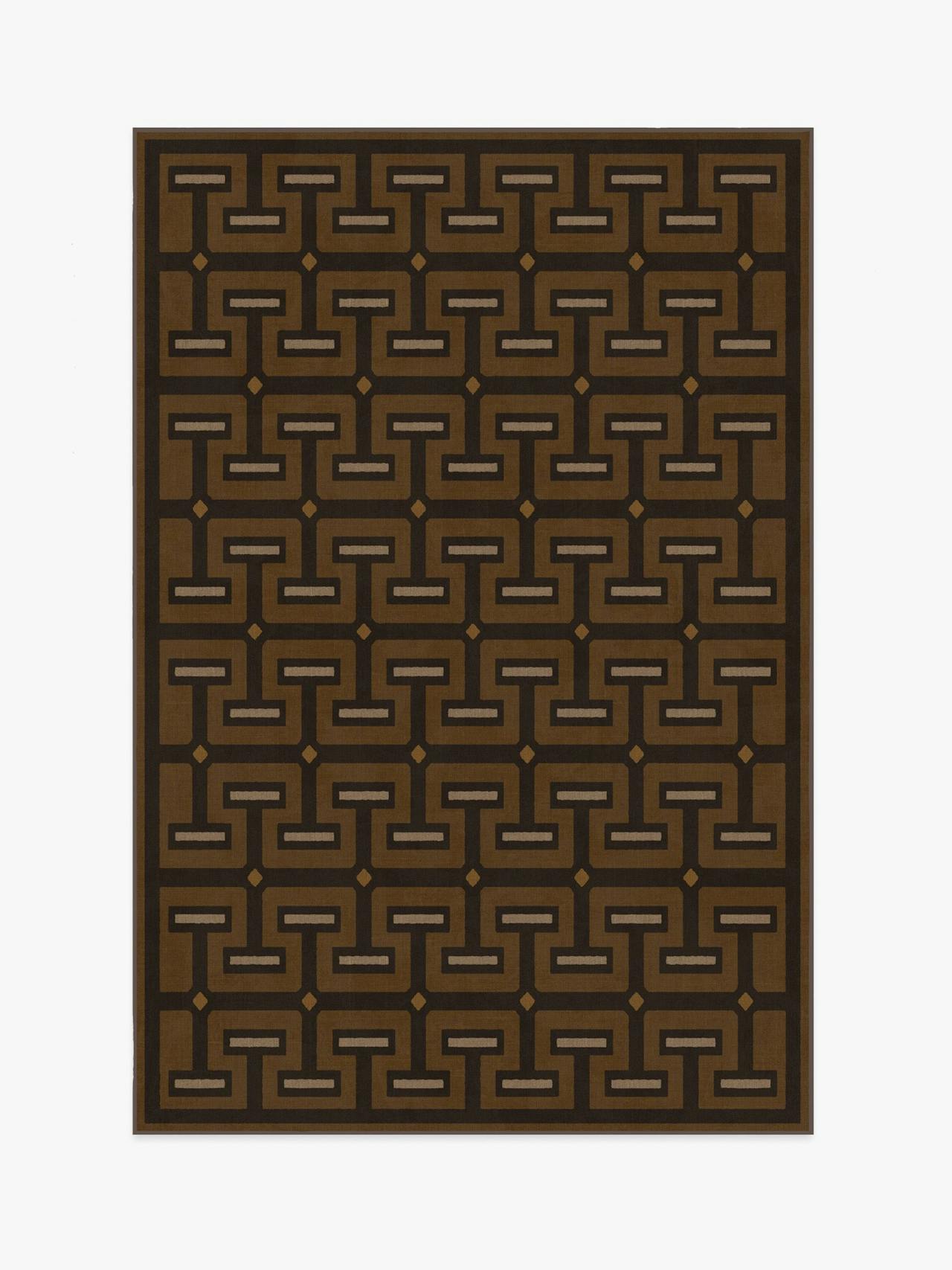 Thebes cognac tufted rug