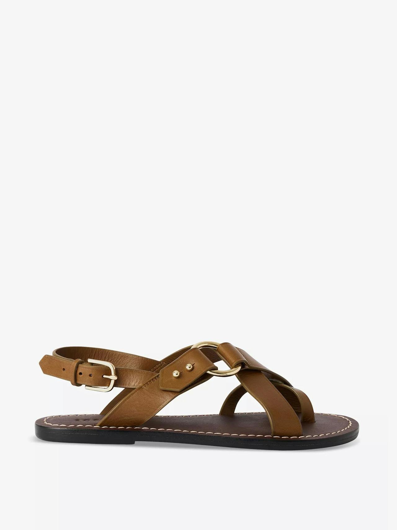 Florence cross-over leather sandals