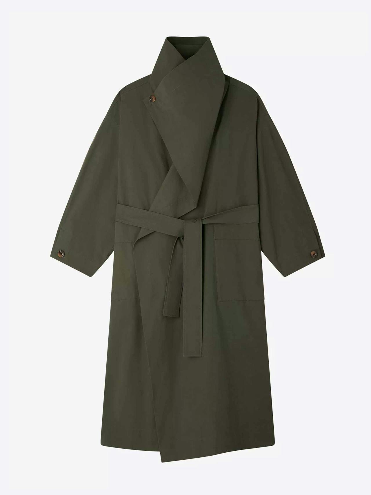 Albatros wide-collar relaxed-fit cotton coat