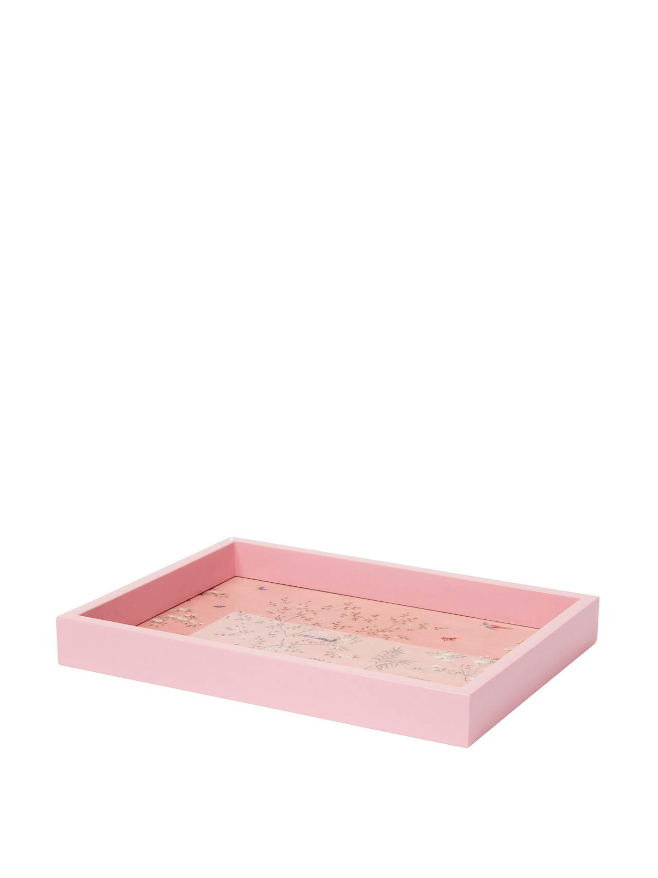Pink small chinoiserie tray