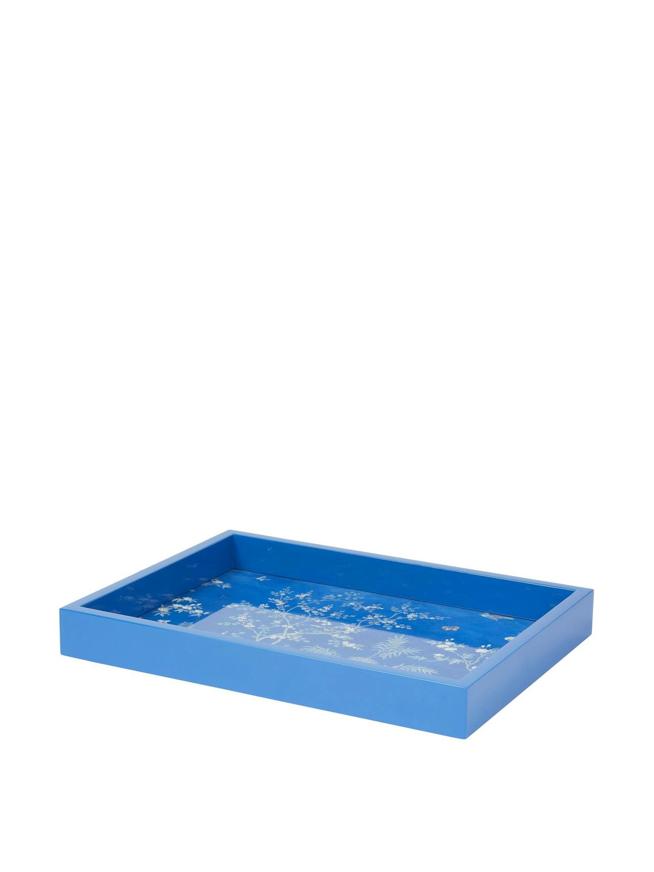 Blue small chinoiserie tray