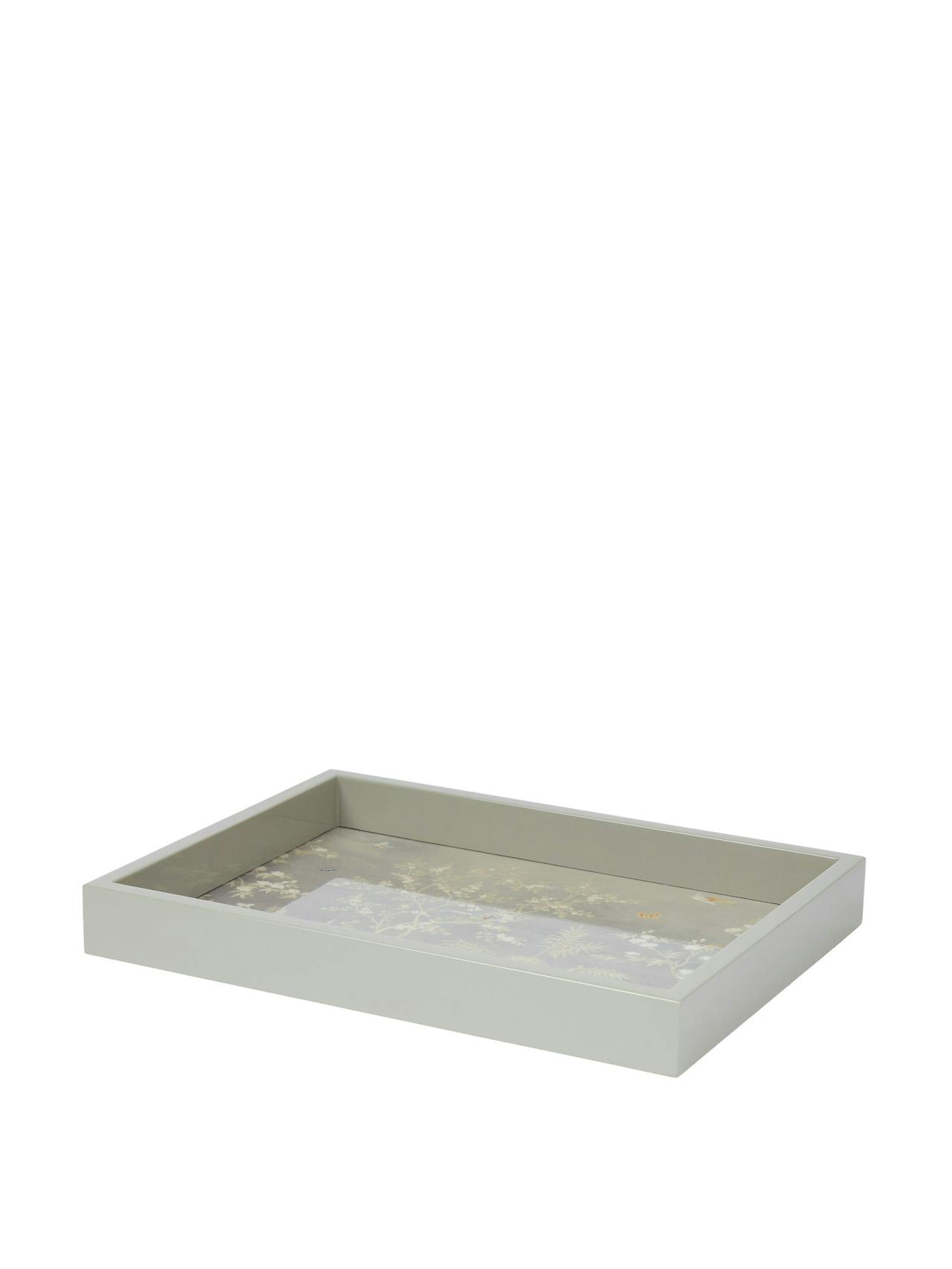 Grey small chinoiserie tray