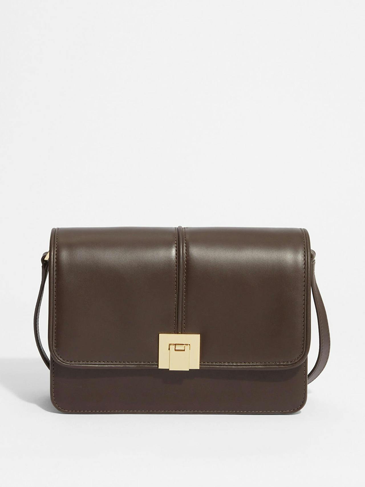 Classic leather shoulder bag