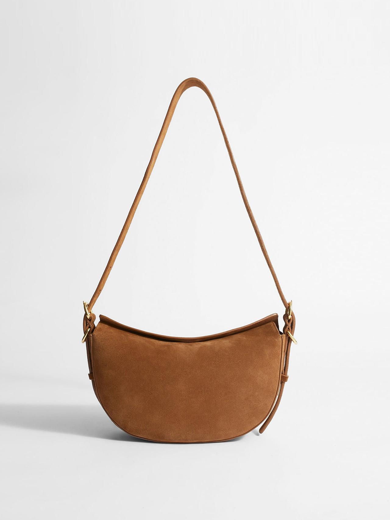 Suede shoulder bag