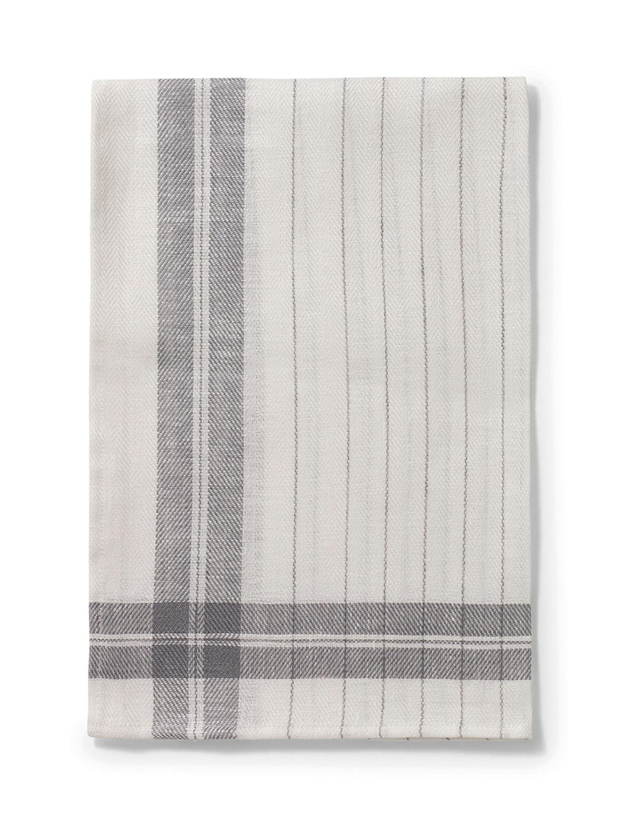 Stripe kitchen towel slate grey