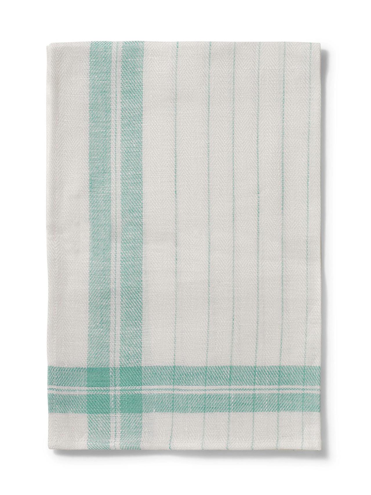 Stripe kitchen towel turquoise Kitchen Linen Volga Linen    - Collagerie