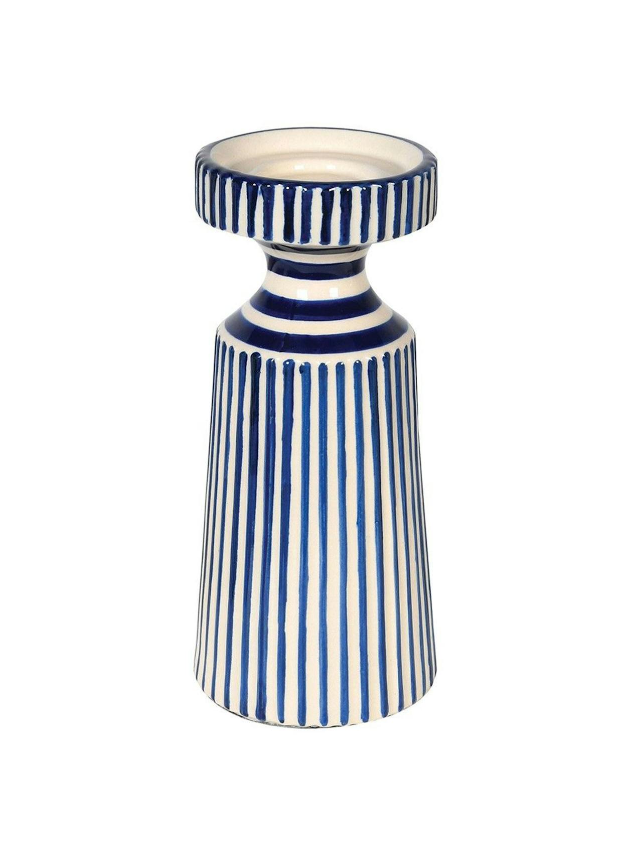 Fletcher striped candle holder