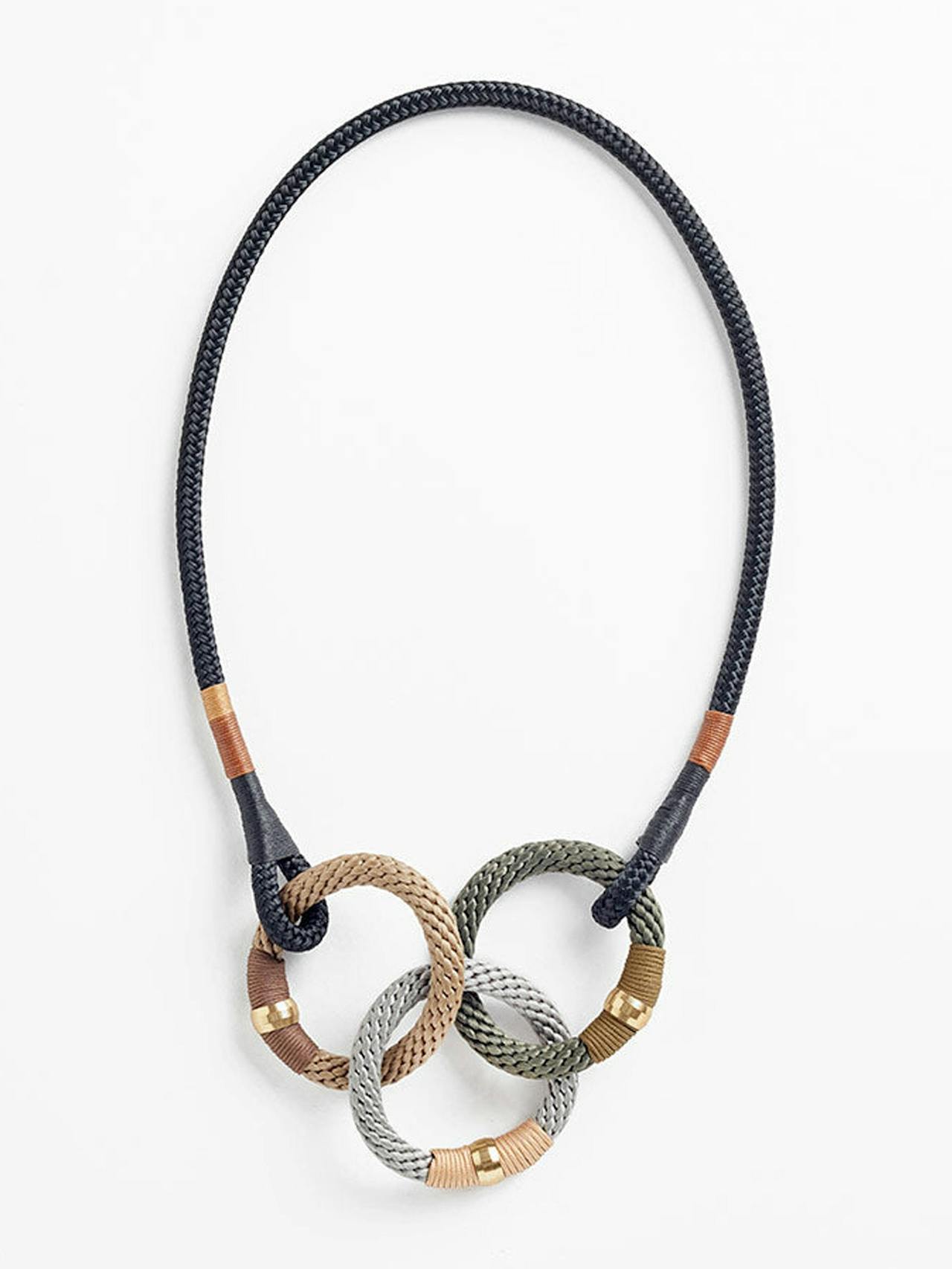 Trinity necklace Necklaces Pichulik Black Beige   - Collagerie