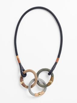 Trinity necklace Necklaces Pichulik Black Beige   - Collagerie