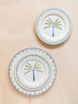 Coqueiro hand-painted ceramic dessert plate Tableware Valsa Home    - Collagerie