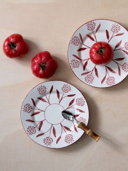 Cora hand-painted ceramic dessert plate Tableware Valsa Home    - Collagerie