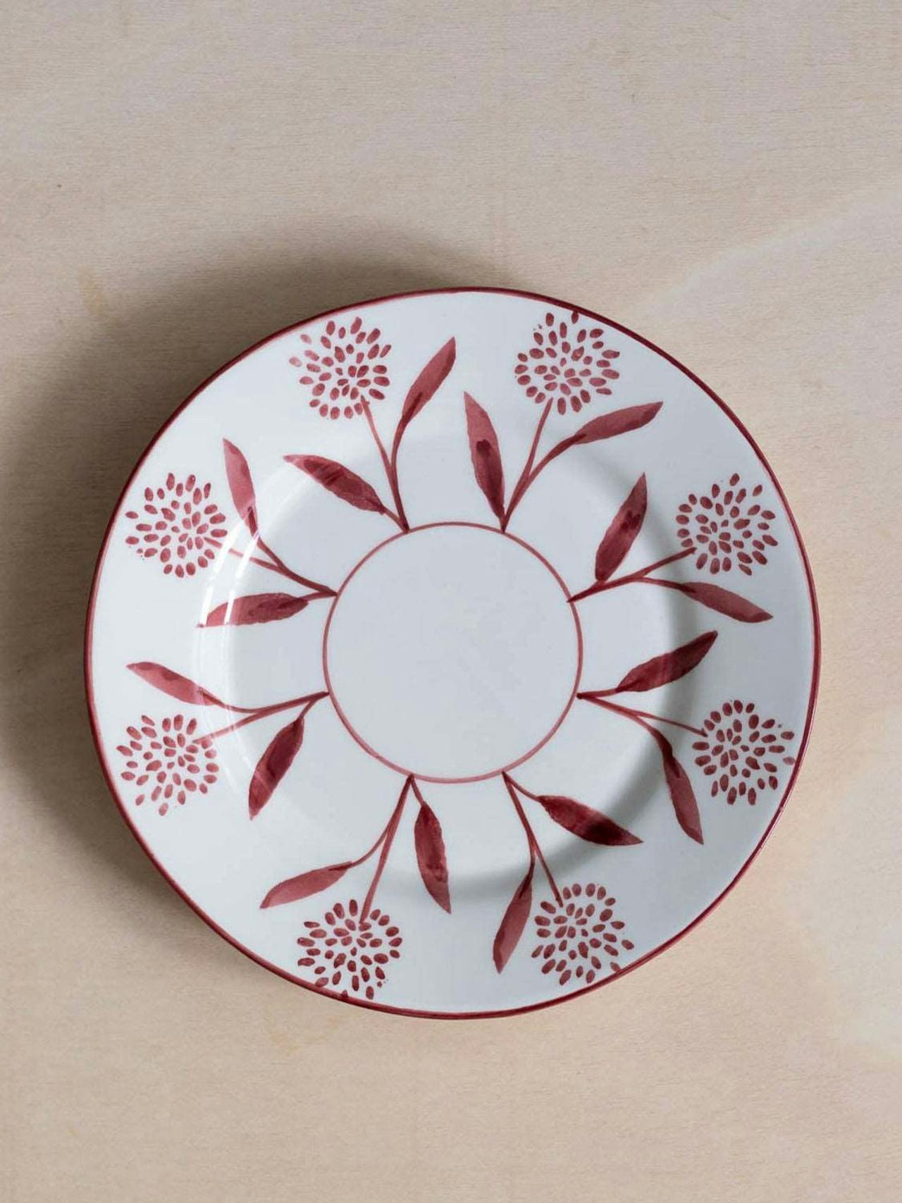 Cora hand-painted ceramic dessert plate Tableware Valsa Home    - Collagerie