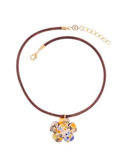 Multicolour clover leather cord necklace Jewellery and Watches Sandralexandra    - Collagerie