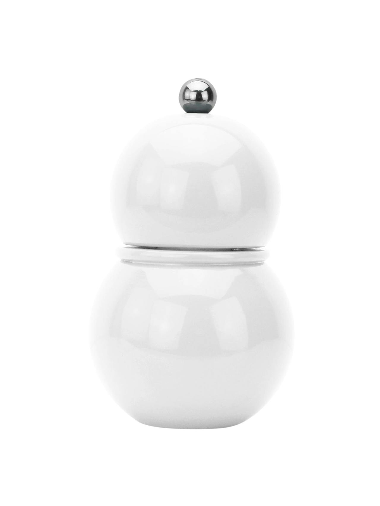 White Chubbie salt and pepper grinder