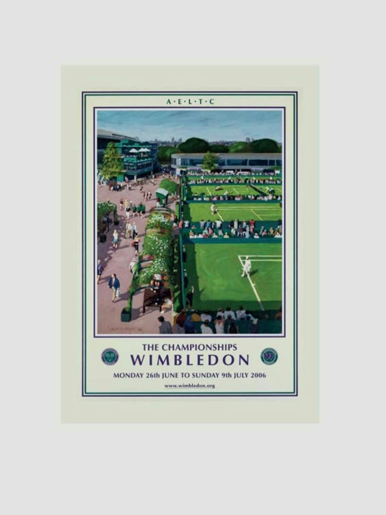 Official vintage Wimbledon poster