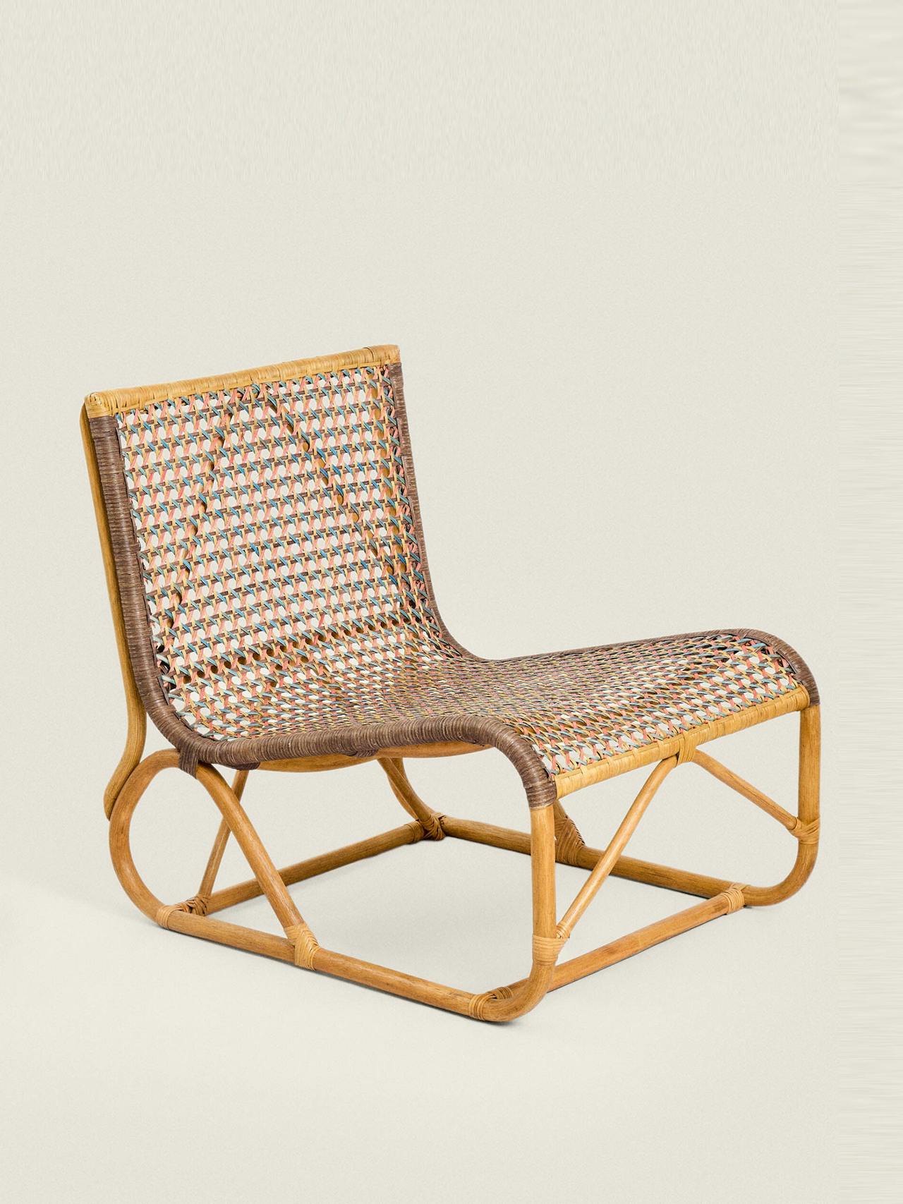 Woven rattan chair