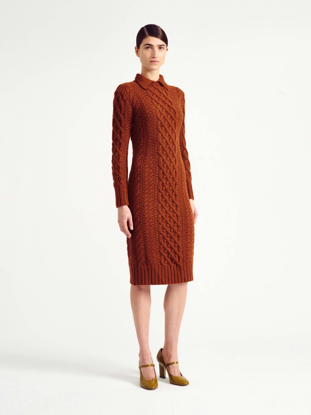 Zinny Amber Cashfeel Cable Knit Dress  Emilia Wickstead    - Collagerie