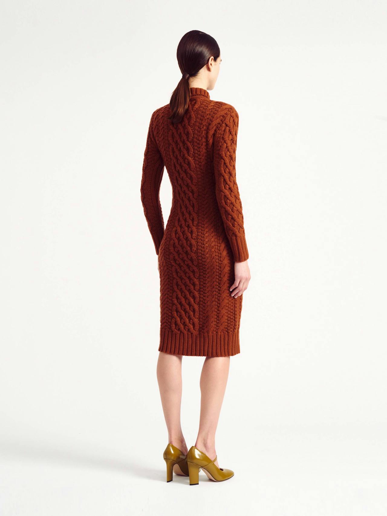 Zinny Amber Cashfeel Cable Knit Dress  Emilia Wickstead    - Collagerie