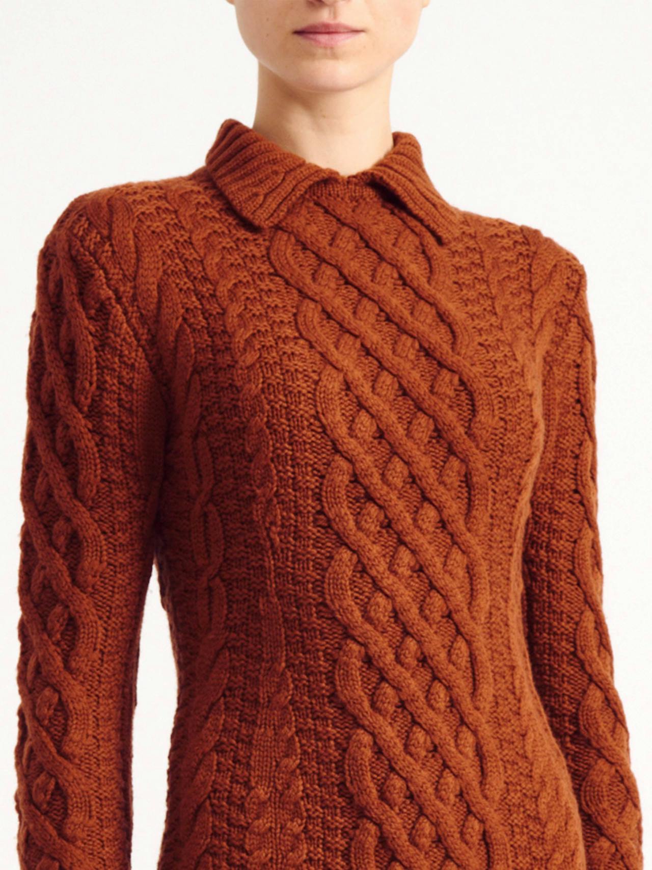 Zinny Amber Cashfeel Cable Knit Dress  Emilia Wickstead    - Collagerie