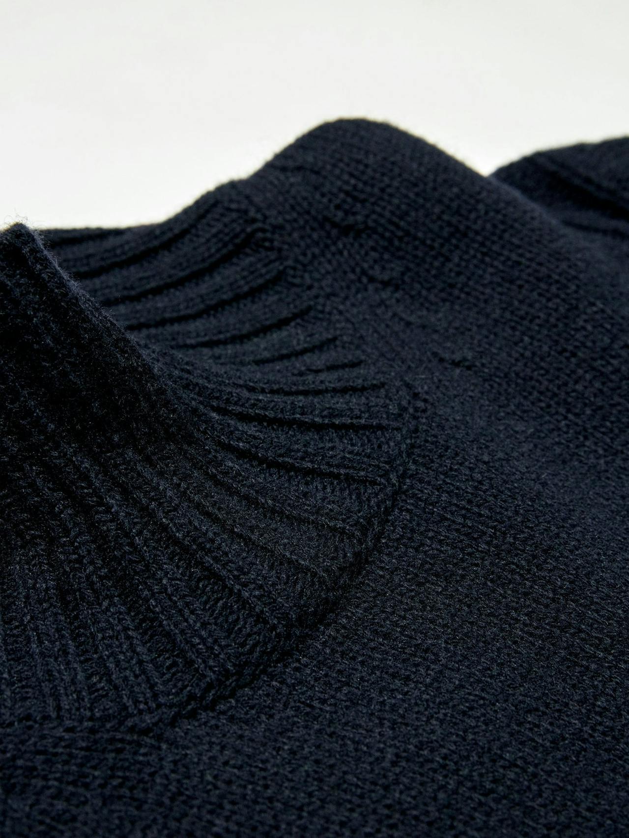 Navy Fintra Lambswool crop high neck Clothing &Daughter    - Collagerie