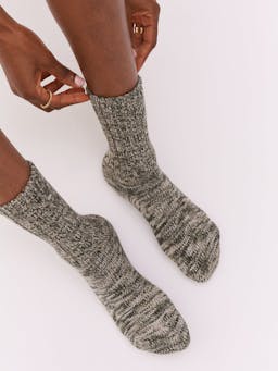 Women's green Really Warm socks Women's Socks Desmond & Dempsey    - Collagerie