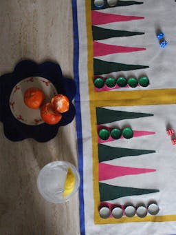 Backgammon Tea Towel Teatowels Amuse La Bouche    - Collagerie