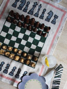 Chess Tea Towel Teatowels Amuse La Bouche    - Collagerie