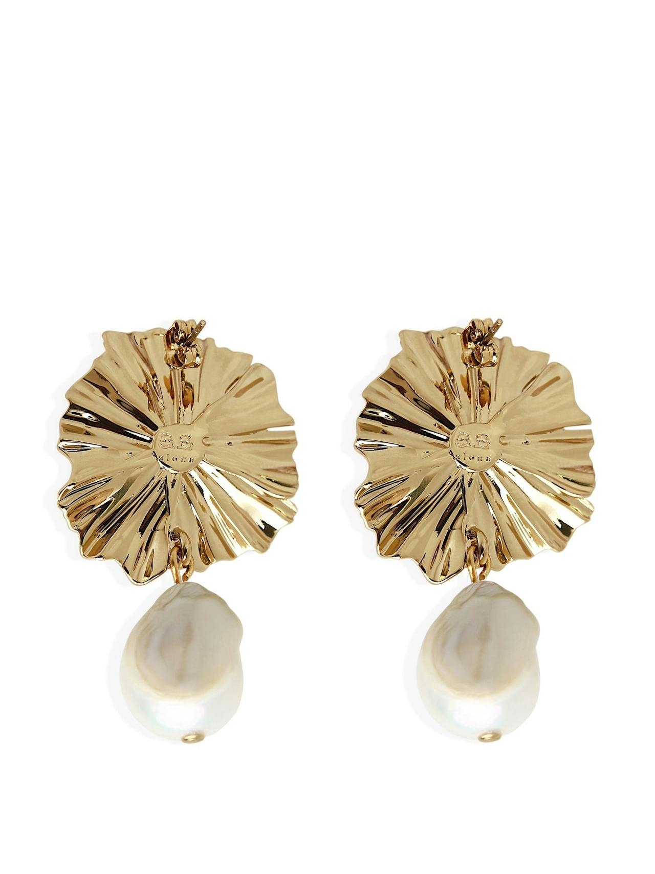 Gold pearl Amary earrings Jewellery By Alona    - Collagerie