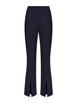 The Front Slit Pant in stretch linen Pants Anemos Navy XS  - Collagerie