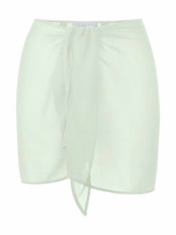 The Wrap mini skirt in sheer eco-chiffon Cover-Ups Anemos Celadon XS  - Collagerie