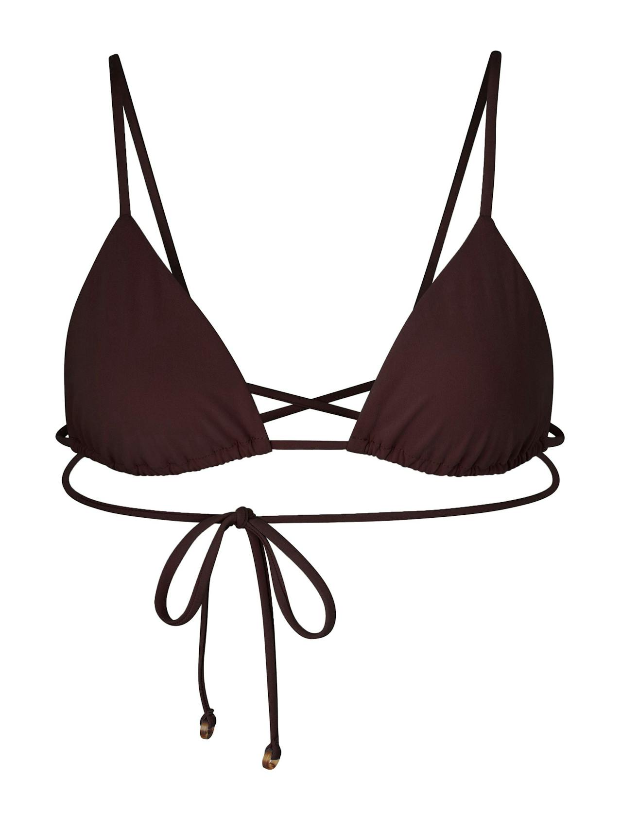 The Wrap Triangle bikini top Bikini Top Anemos Espresso M  - Collagerie